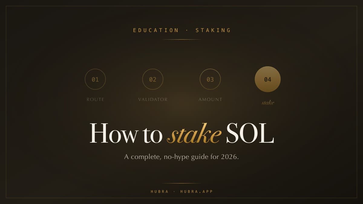 How to Stake SOL in 2026: A Complete, Practical Guide