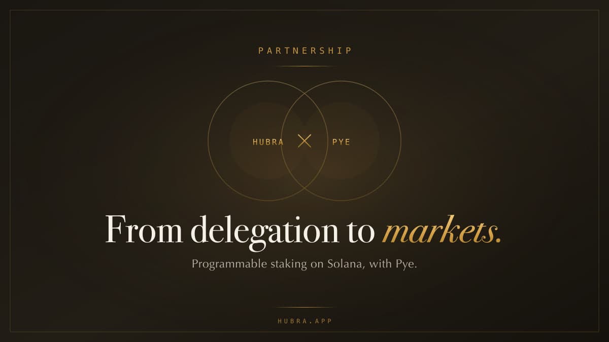 From Delegation to Markets: Our Next Step in Solana Staking with Pye